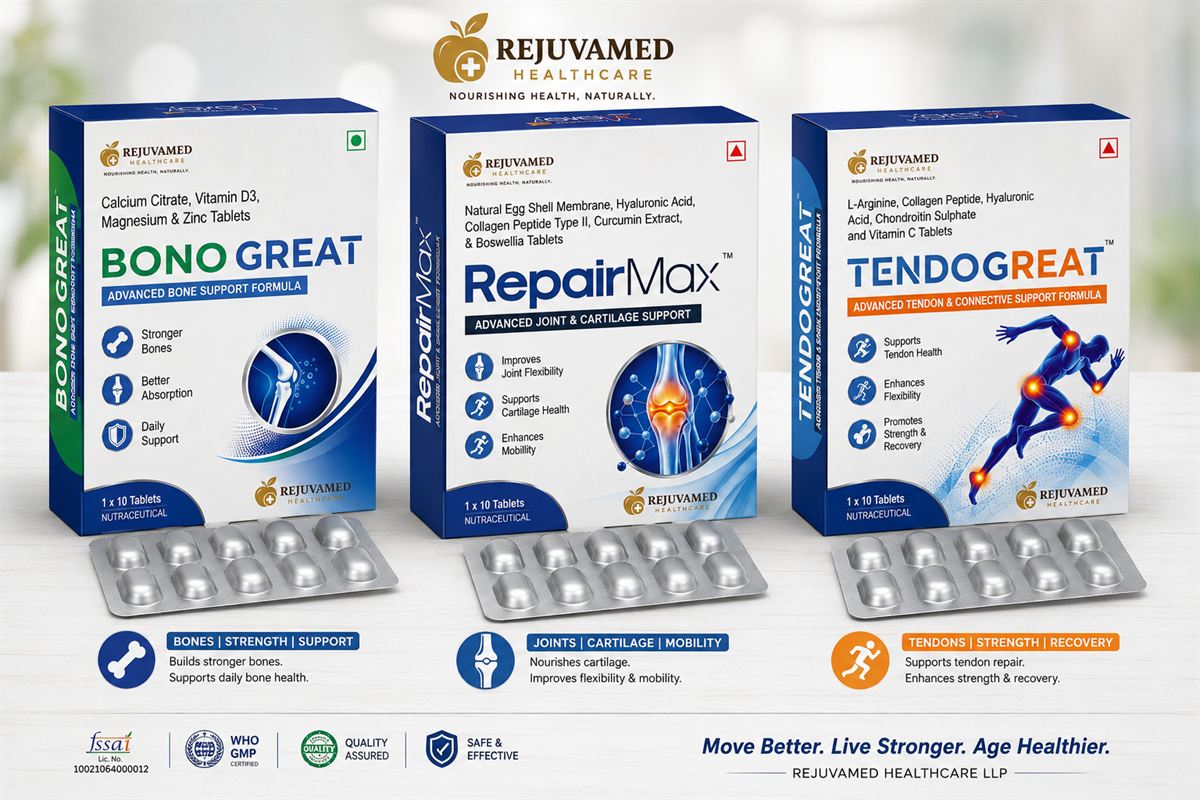 Rejuvamed Healthcare nutraceutical product range, for which Your Local Marketer developed brand and social media strategy